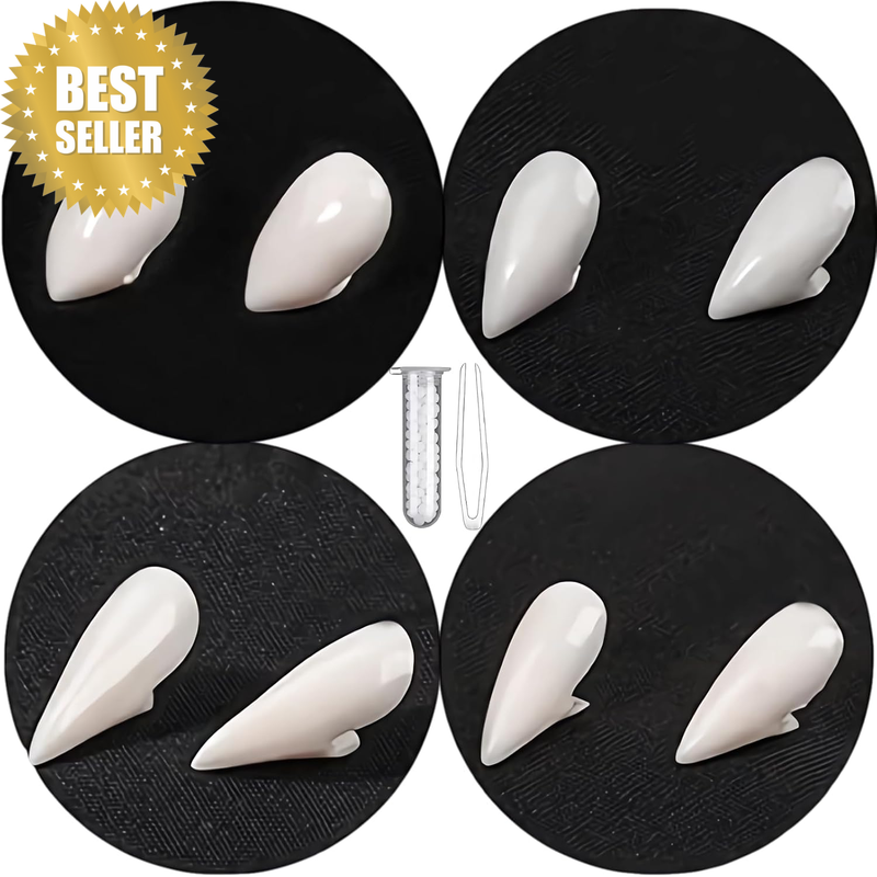 Vampire Teeth 4 Sizes Halloween Decorations Party Cosplay Props 4 Pairs Vampire