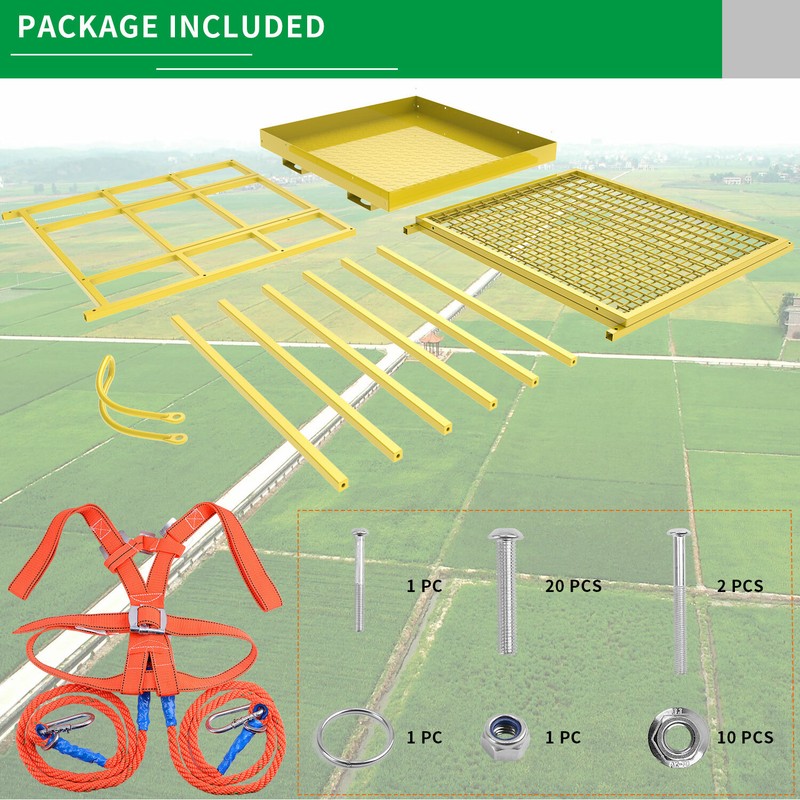 45x43 Inch Forklift Safety Cage Basket Man Work Stand Platform 1300LBS Capacity