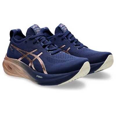 Pre-owned Asics Woman's Sneakers & Athletic Shoes  Gel-nimbus 26 Platinum In Blue Expanse/rose Gold