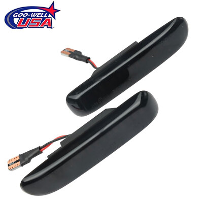 Sequential Smoked LED Side Marker Turn Signal Lights for 1998-2006 BMW 3 Series