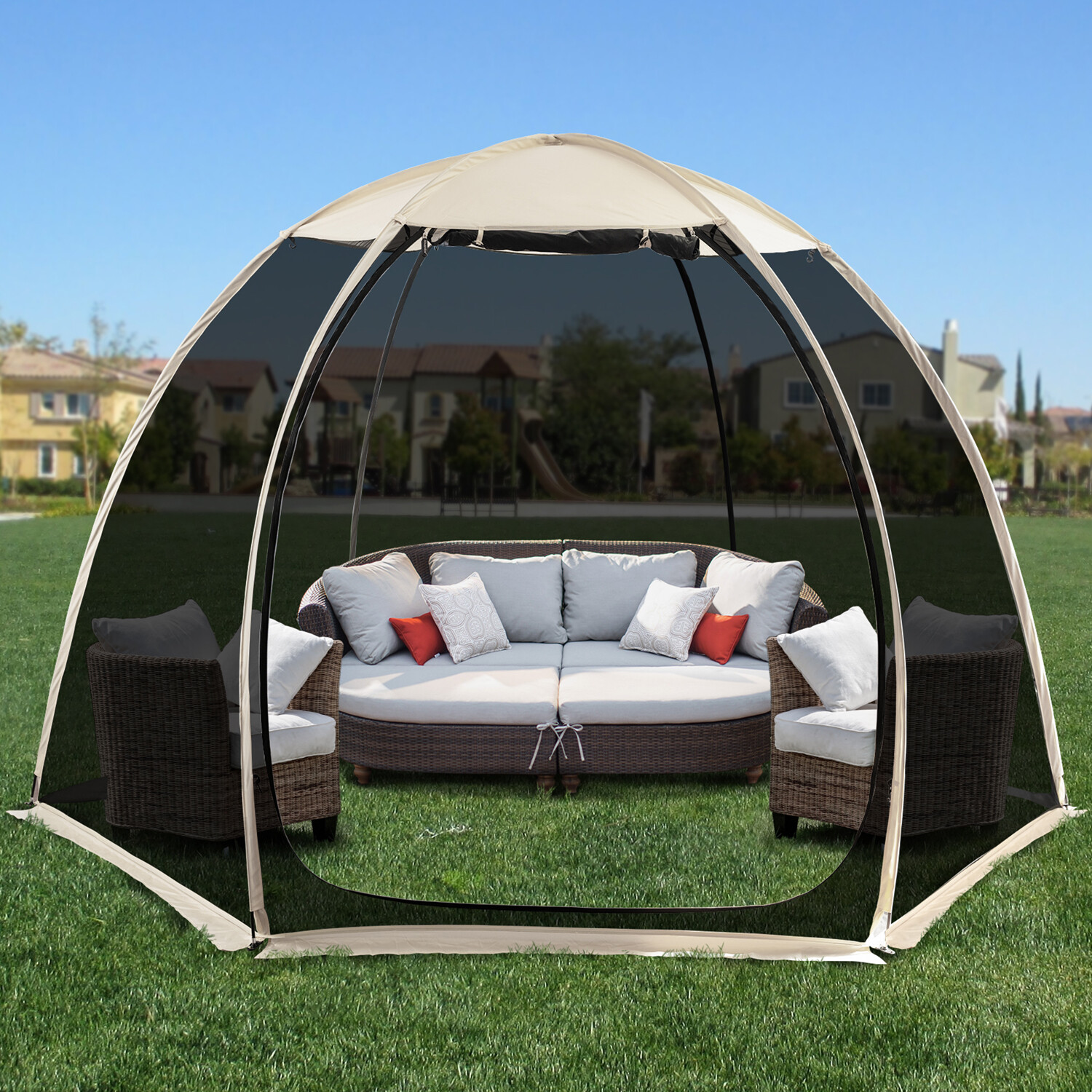 EighteenTek Pop Up Screen Room Mesh Tent Shade Canopy