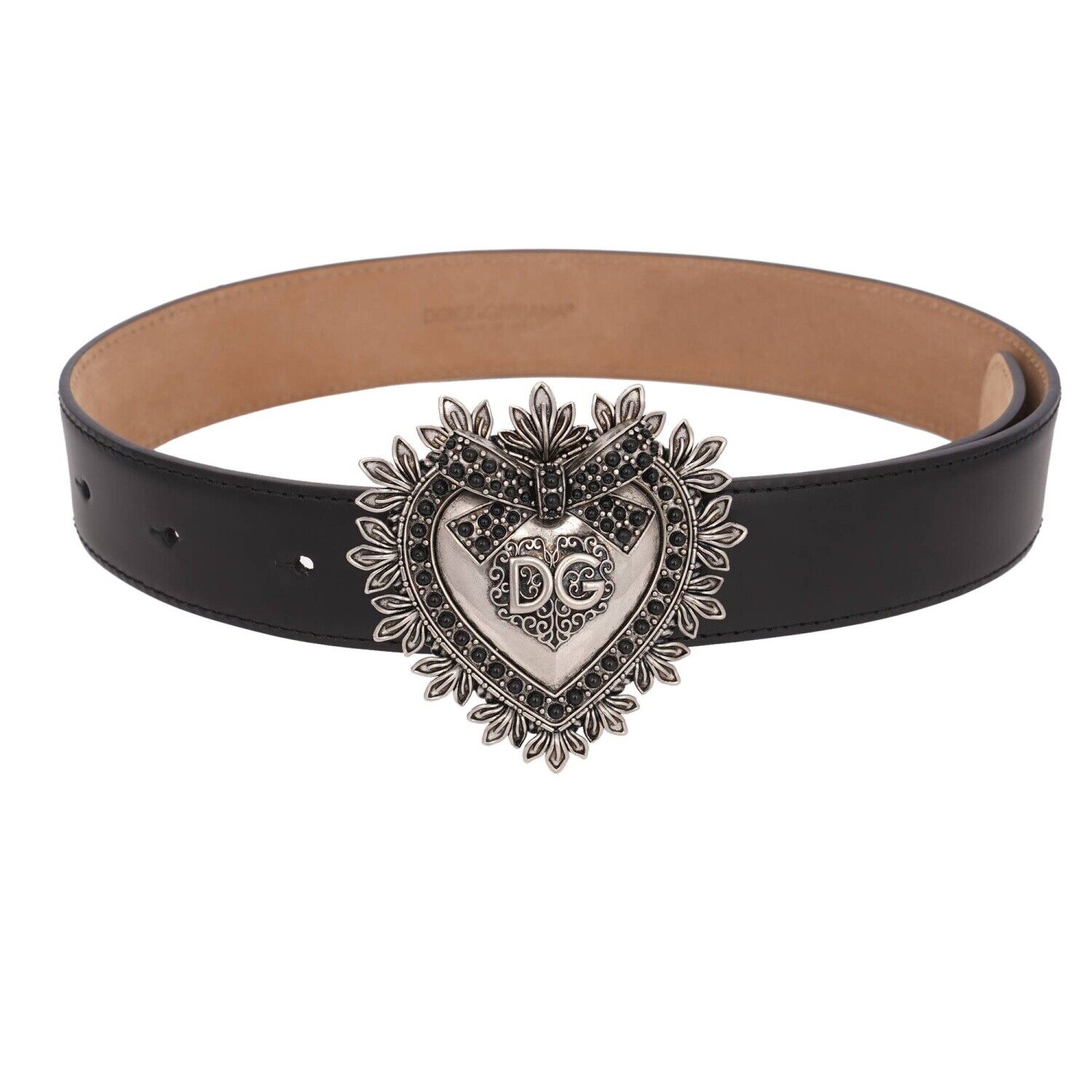 

Ремень DOLCE - GABBANA DEVOTION Pearl Heart для платья Черный, серебристый 70  XS 12862