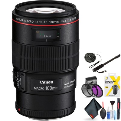 Canon EF 100mm F/2.8L Macro is USM Lens for Canon 6D, 5D Mark IV, 5D Mark III, 5