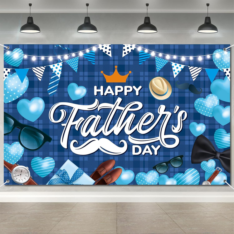 Happy Fathers Day Banner Decorations 70.9X45.3In Extra Large S...