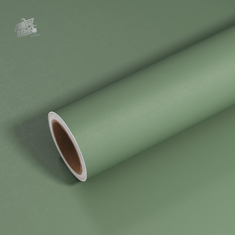 Pellicola Adesiva Verde Salvia Opaca Carta Parati Mobili Cucina Muro 81x300cm