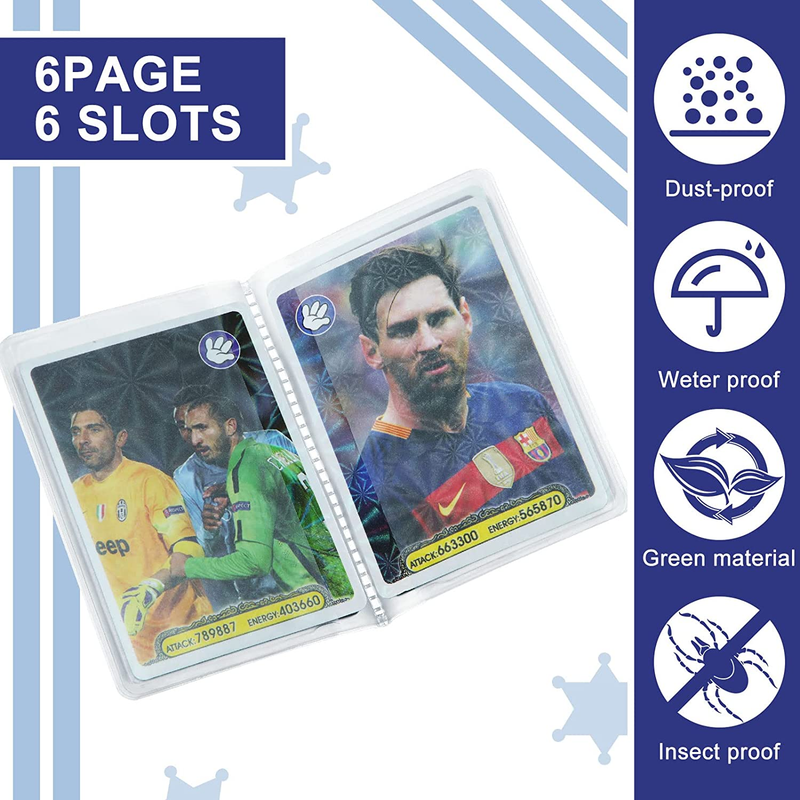 4 Packs 6 Page Wallet Insert Plastic Credit Card Holder Wallet Credit Card Slee