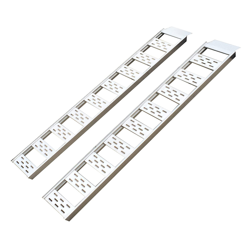 Aluminum Straight Fixed Ramp with Treads (2Pk) - Easily and 