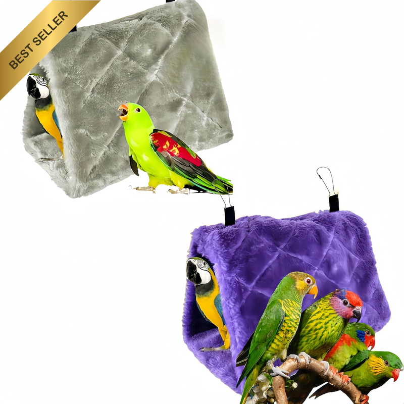 2 Pack Warm Bird Nest House Plush Hanging Snuggle Cave Bed Hanging Hammock Sleep