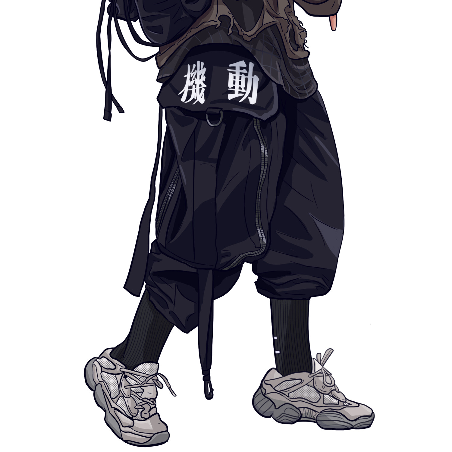 Niepce Men's Japan Kanji Urban Joggers Cyberpunk Techwear Niepce Men's Japan Kanji Urban Joggers Cyberpunk Techwear