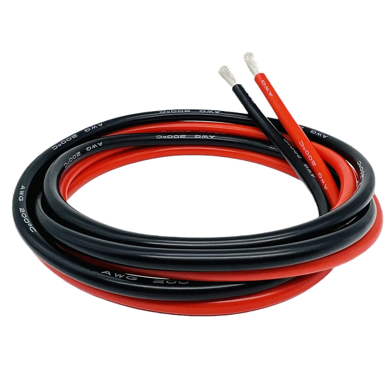 6 Gauge 6 AWG Flexible Silicone Wire 10FT, High Temperature Stranded 3200 * 0.08