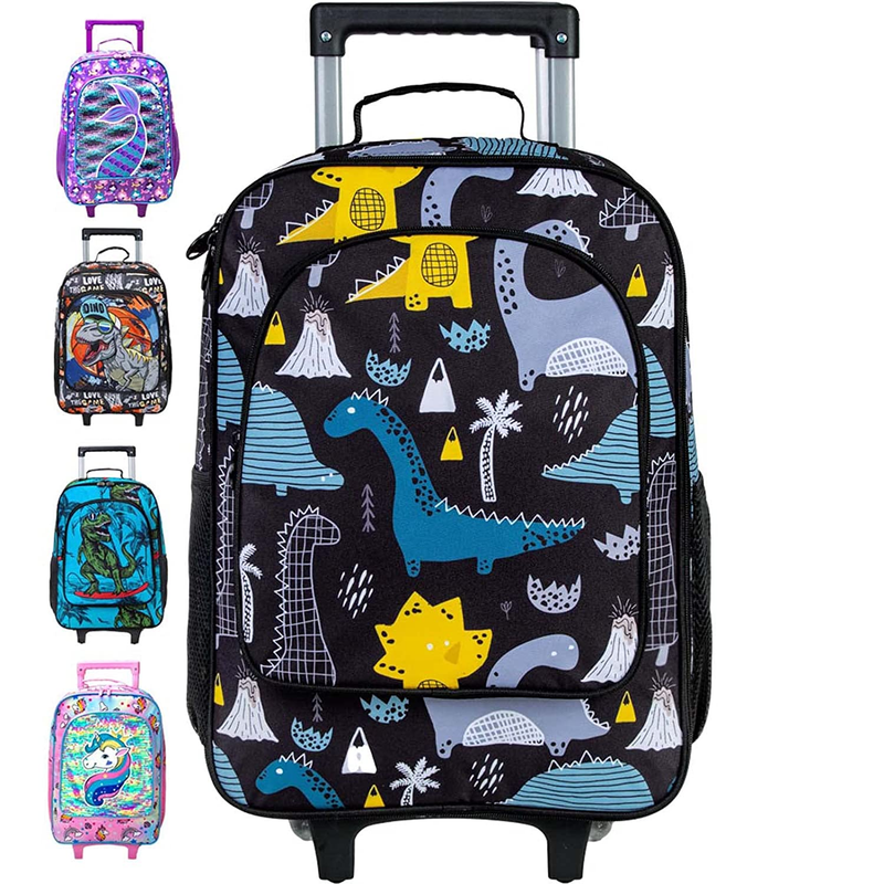 With Wheels For Boys, Dinosaur Rolling Carry On Suitcase For