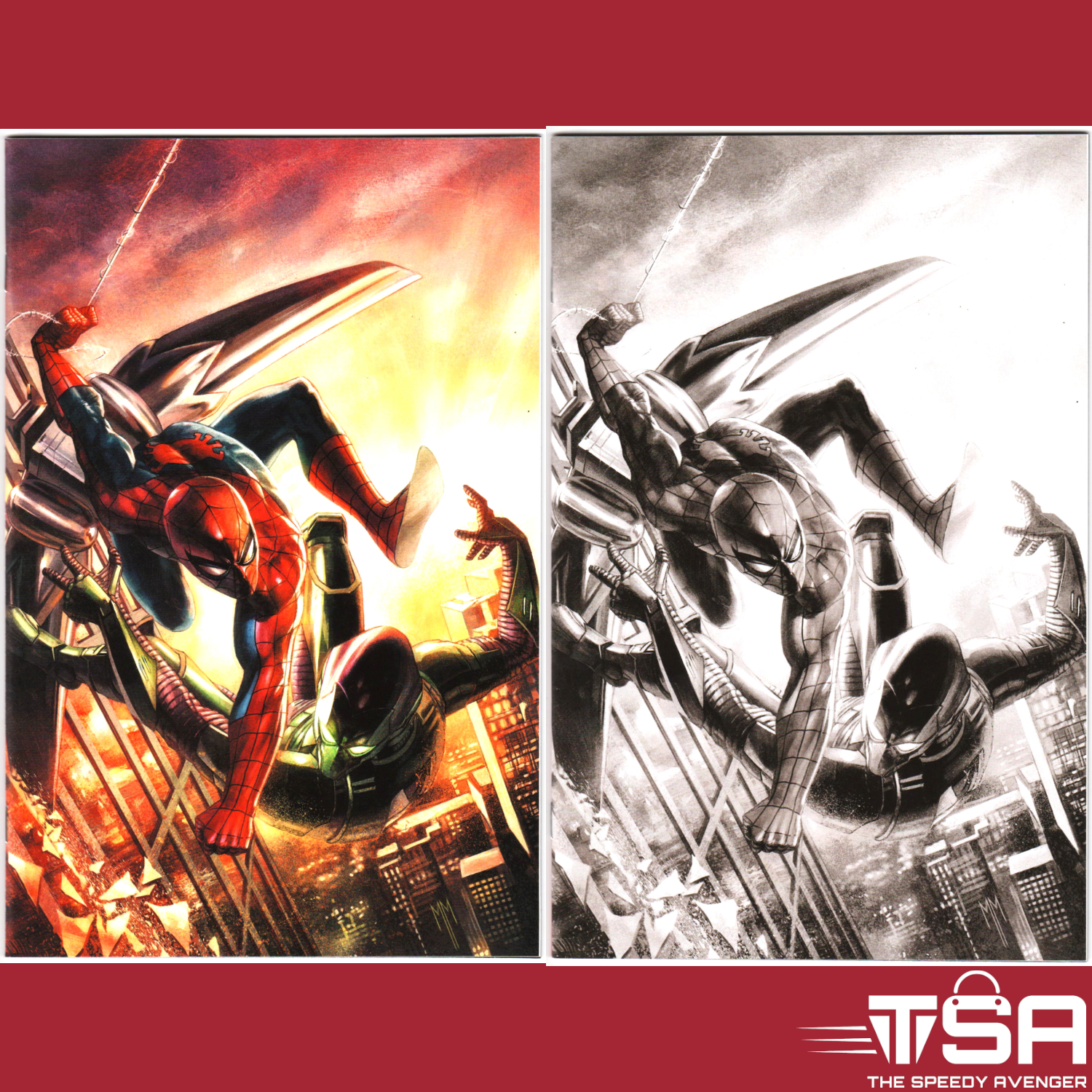 ULTIMATE SPIDER-MAN #1 (Vol 2) Marco Mastrazzo Virgin + 3rd Printing B&W Variant