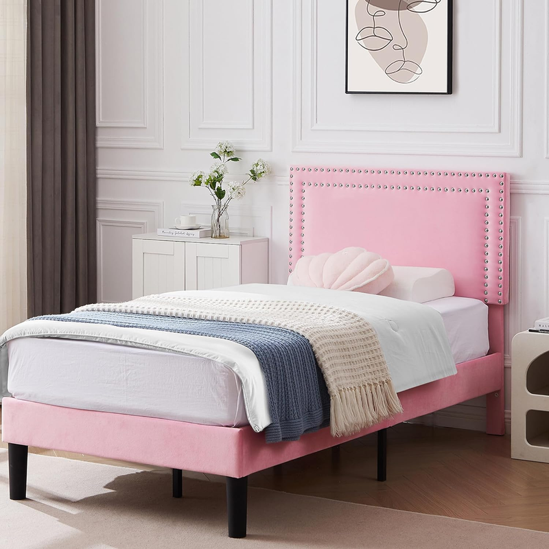 With Height Adjustable Upholstered Headboard, Moder