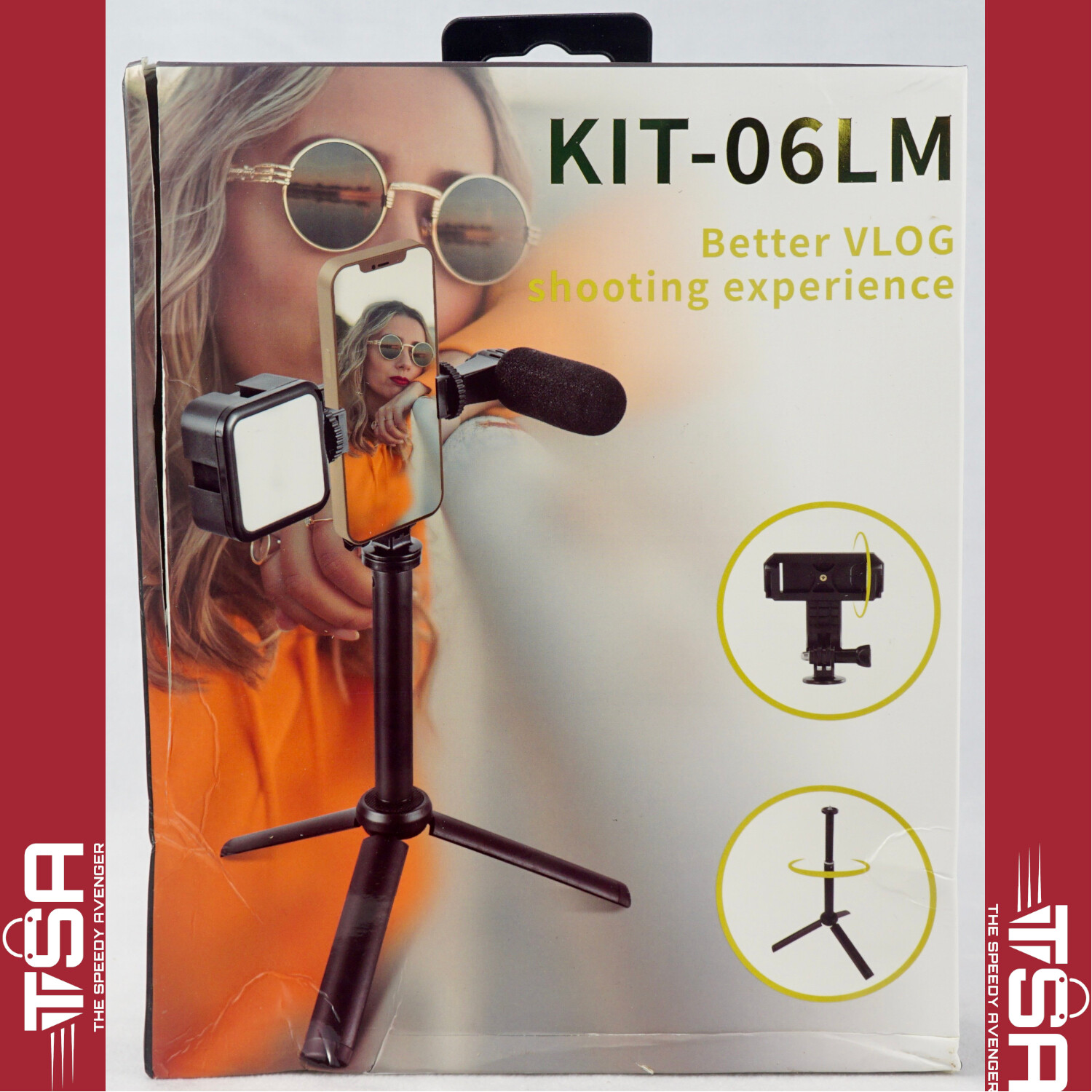 Smartphone Vlogging Kit (Tripod/Handle, LED Light, Microphone) YouTube TikTok