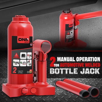 2 тонны (4409,2 фунта) Руководство по ремонту автомобилей Auto Гидравлический сварной домкрат для бутылок красного цвета