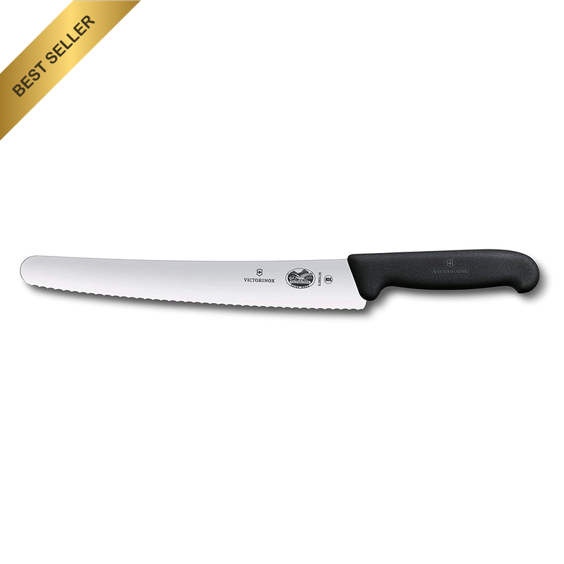 10.25 Inch Bread Knife | High Carbon Stainless Steel Serrated Blade for Efficien