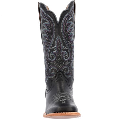 Pre-owned Durango Womens Arena Pro Western Black Mulberry Leather Cowboy Boots