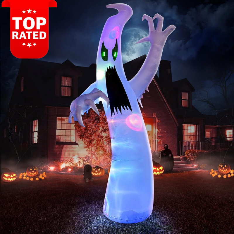 12ft Halloween Inflatable Scary Ghost Color Changing LED Yard Decor Party