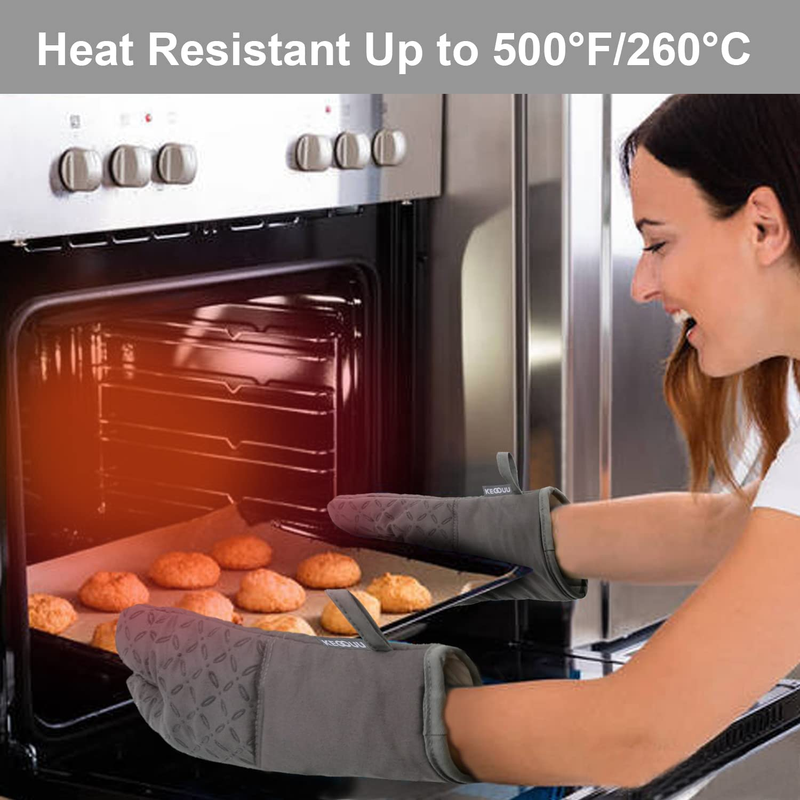 Oven Mitts and Pot Holders 6pcs Set, Kitchen Oven Glove High Heat Resistant 500