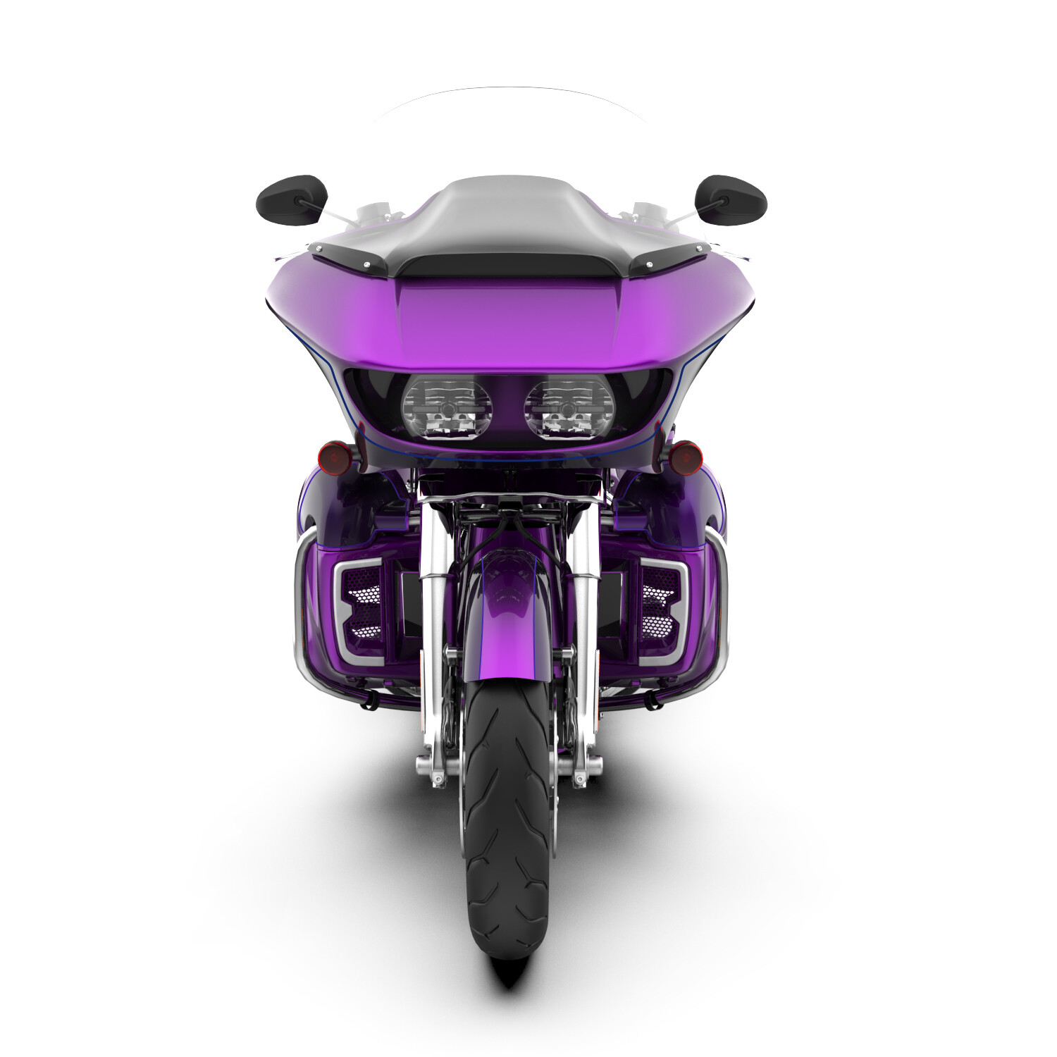 2-Tone Purple Fire/Blackberry Smoke Outer Fairing Fits