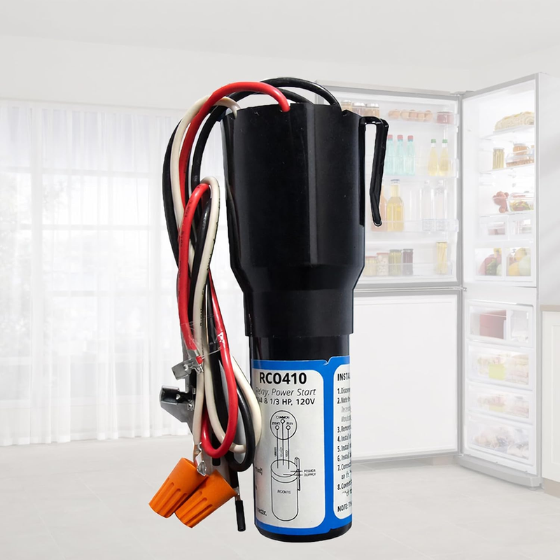 Hard Start Capacitor Kit RCO410 for Refrigerators Freezers 1/4-1/3 HP 115VAC