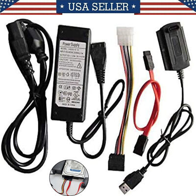 SATA/PATA/IDE Drive To USB 2.0 Adapter Converter Cable for 2.5/3.5 Hard Disk