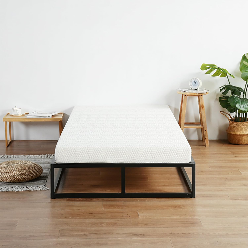 9 Inch Modern Metal Platform Bed Frame/Wooden Slats/Mattress Foundation/Wood Sla