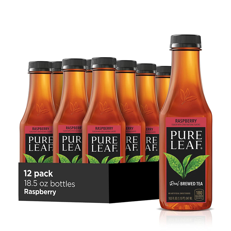 Pure Leaf Iced Tea, Raspberry 18.5 Fl Oz 12CT - EXP DEC 2023 - FREE SHIPPING