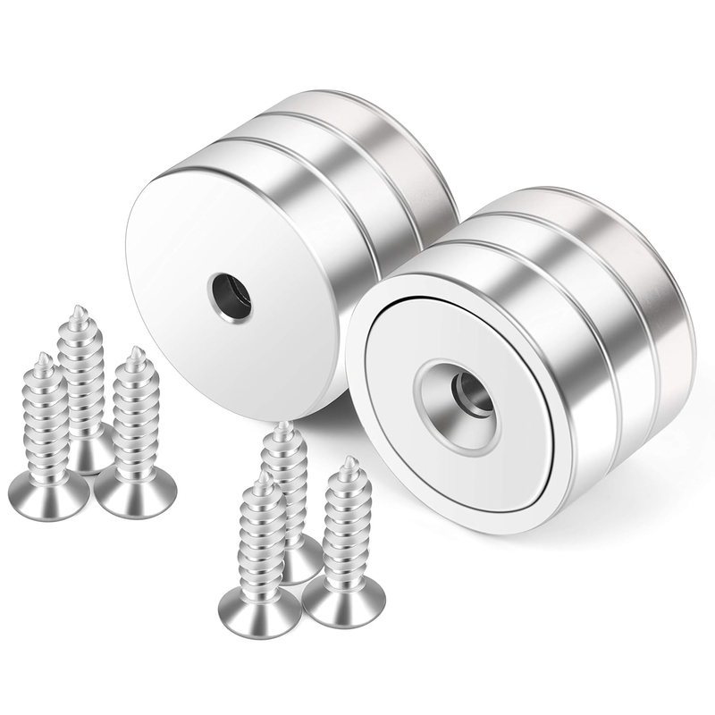Magnete Mit Loch,30Kg Starke Runde Magnete Für Die Wand,Magnet Mit Schraube Für