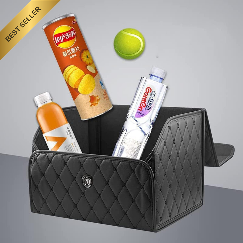 Car Trunk Organizer, Multipurpose Car Storage Organizer with Lid, Portable Colla