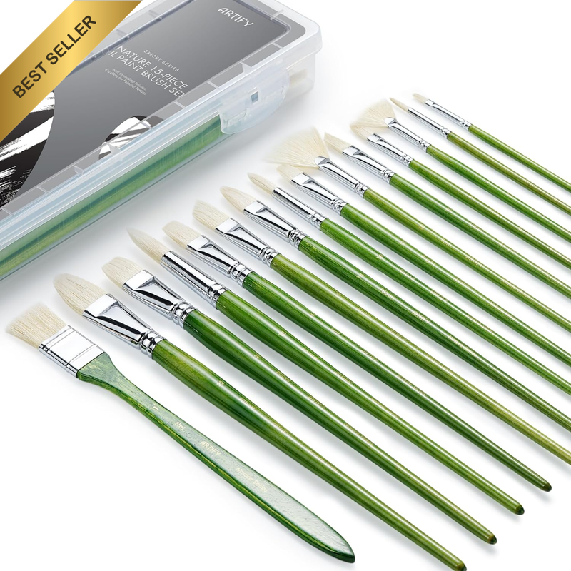 ARTIFY Professional Oil Paint Brushes Set, Acrylic Paint Brushes, 15 Pcs Chungki