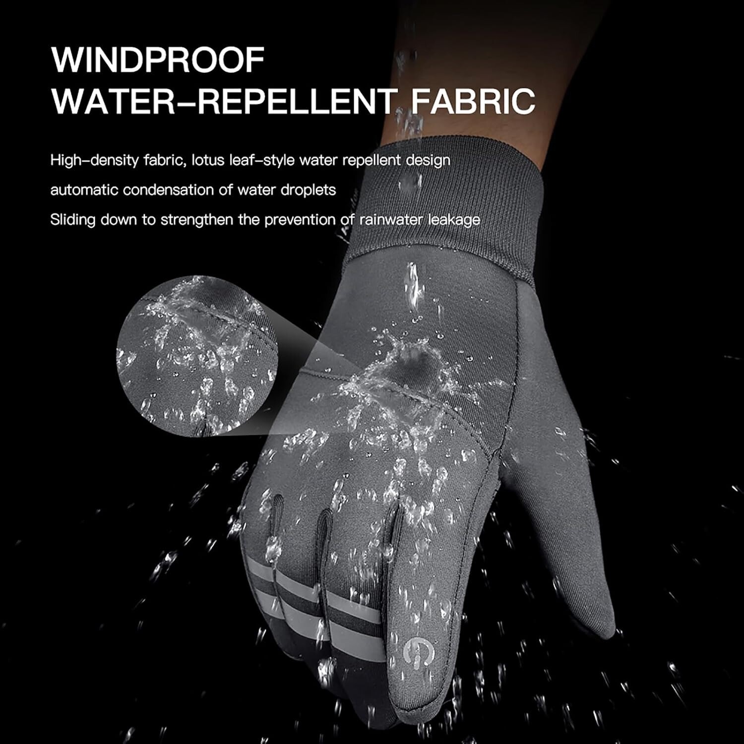 Winter Thermal Gloves Waterproof Windproof Touch Screen Gloves for Cold Weather