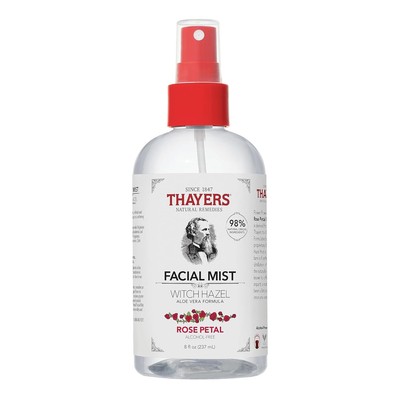 THAYERS Alcohol-Free Witch Hazel Facial Mist Toner with Aloe Vera, Rose Petal, 8