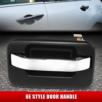 ДЛЯ 04-14 F150 MARK LT CREW CAB ЧЕРНАЯ/ХРОМИРОВАННАЯ РУЧКА ДЛЯ ОТКРЫВАНИЯ ЗАДНЕЙ ЛЕВОЙ ДВЕРИ С ГРУНТОВКОЙ