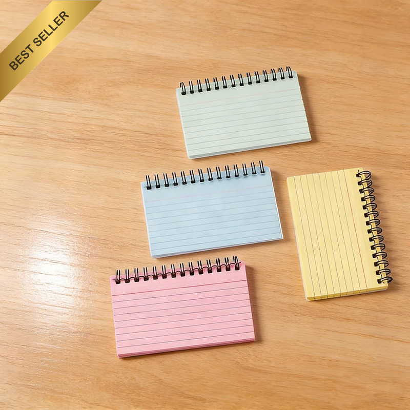 4 Pcs 12.5 X 7.5 Cm Multicolor Index Cards – Double-Sided Note Cards with Paper