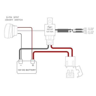 Mictuning Wiring Harness Red Horn Momentary Rocker Switch ... wiring a relay for accessories 