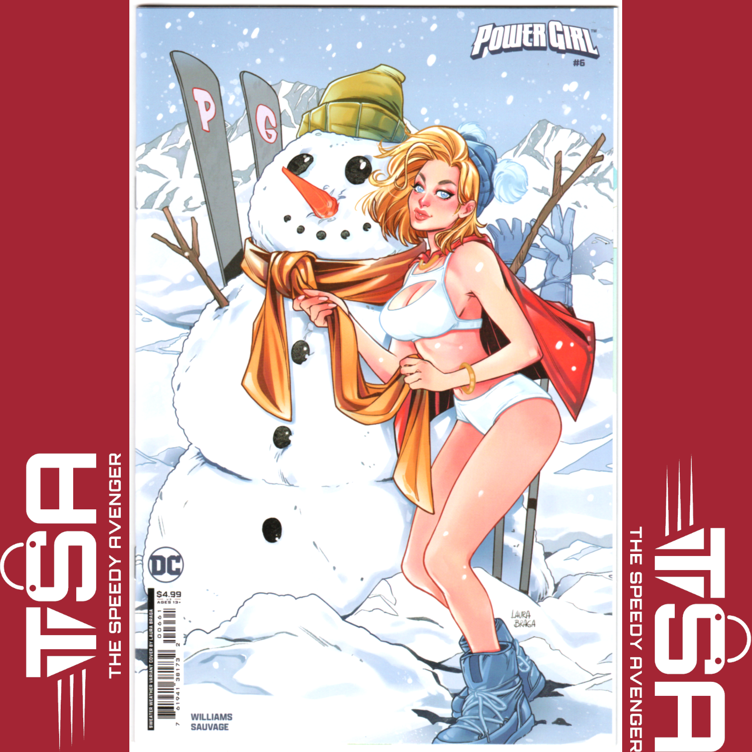 POWER GIRL #6 (Vol 3) Laura Braga Sweater Weather Variant 2024 DC Comics