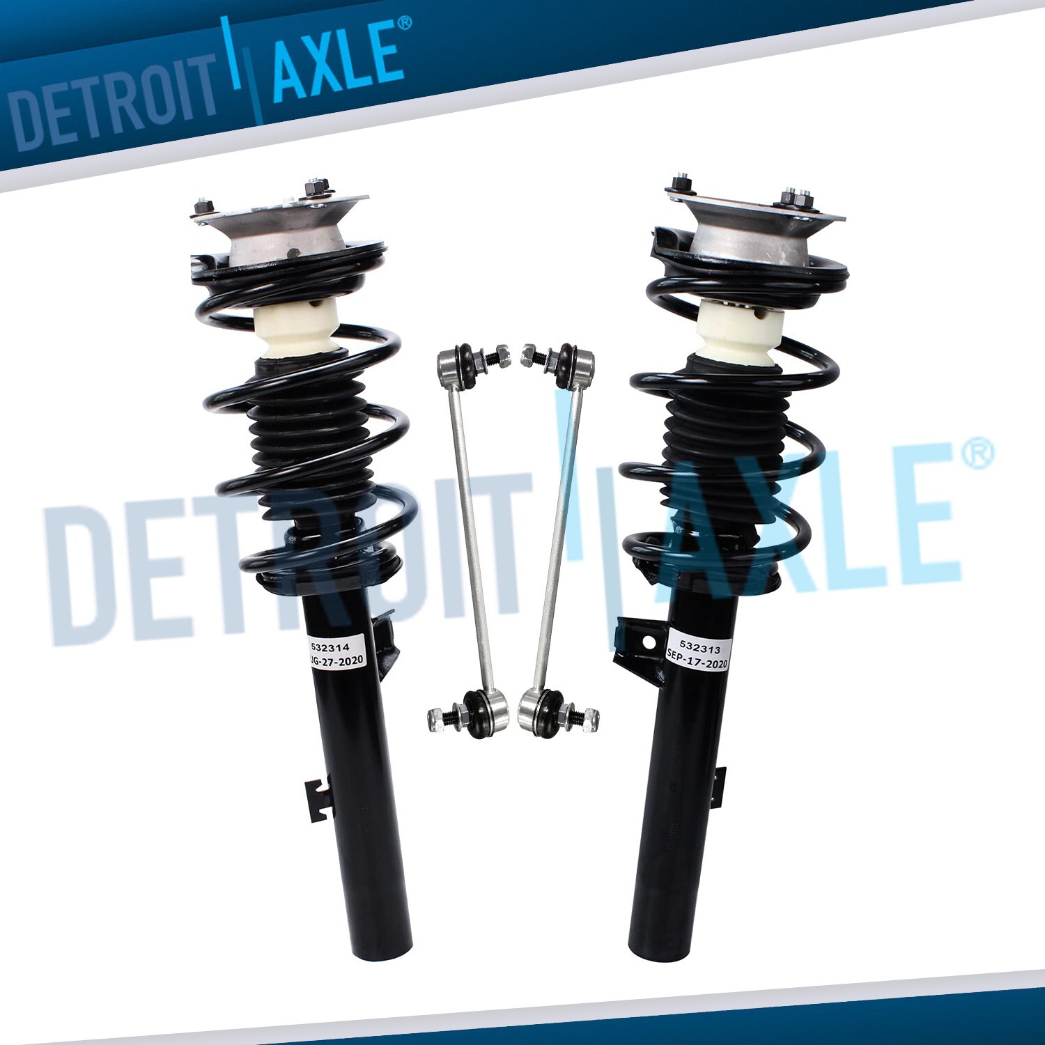 Front Coil Spring Struts + Sway Bar Links for BMW 128i 135i