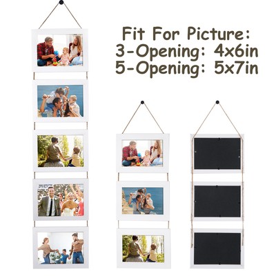 Collage Picture Frames, 5 Openings Hanging Photo Frame Set for Pictures for Wall