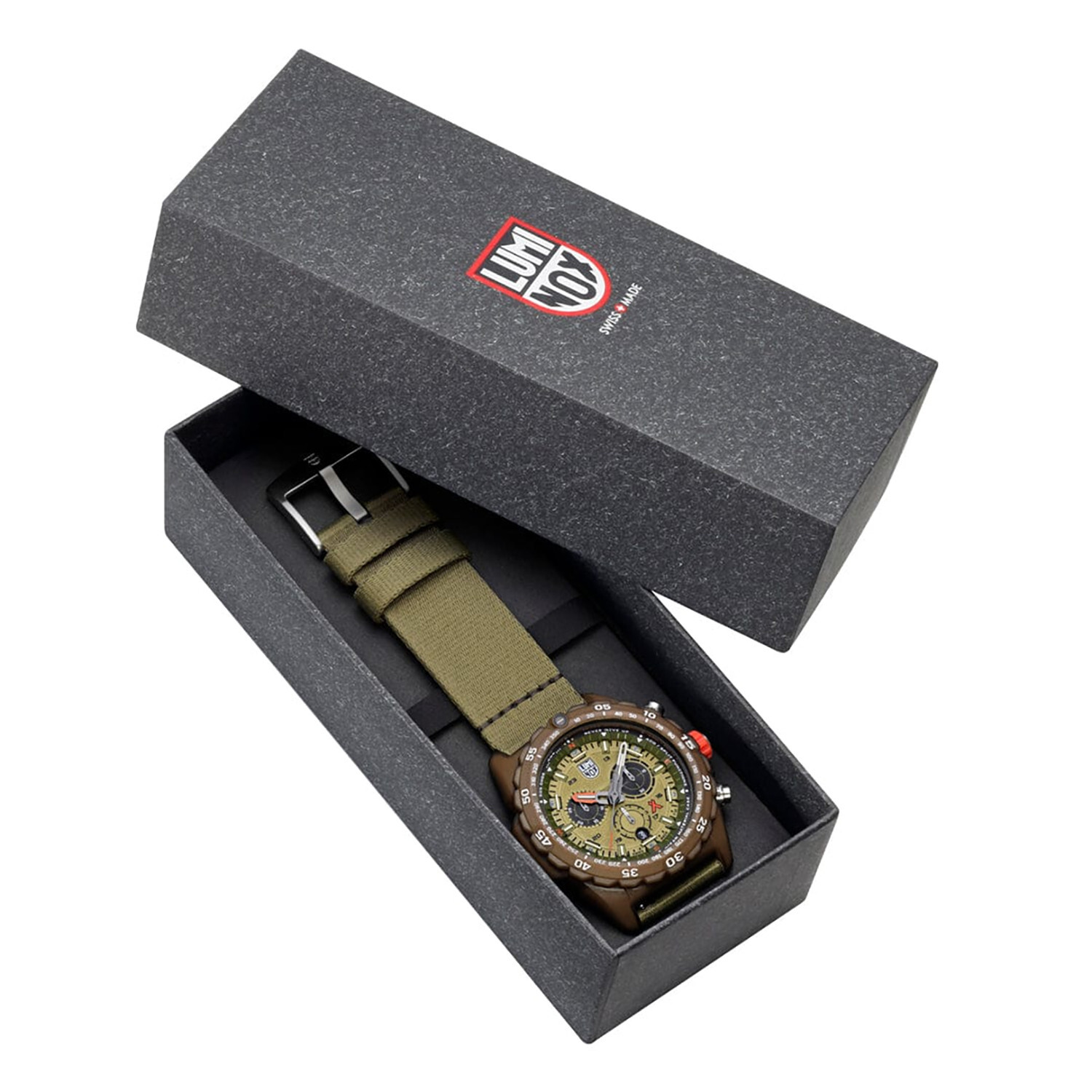 Pre-owned Luminox Bear Grylls Survival Master Series Recycled Ocean 45mm Watch 3757.eco