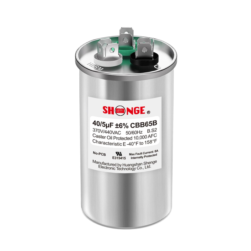 40+5Uf 370V CBB65B AC Capacitor for HVAC Motor Fan Heat Pump Condenser