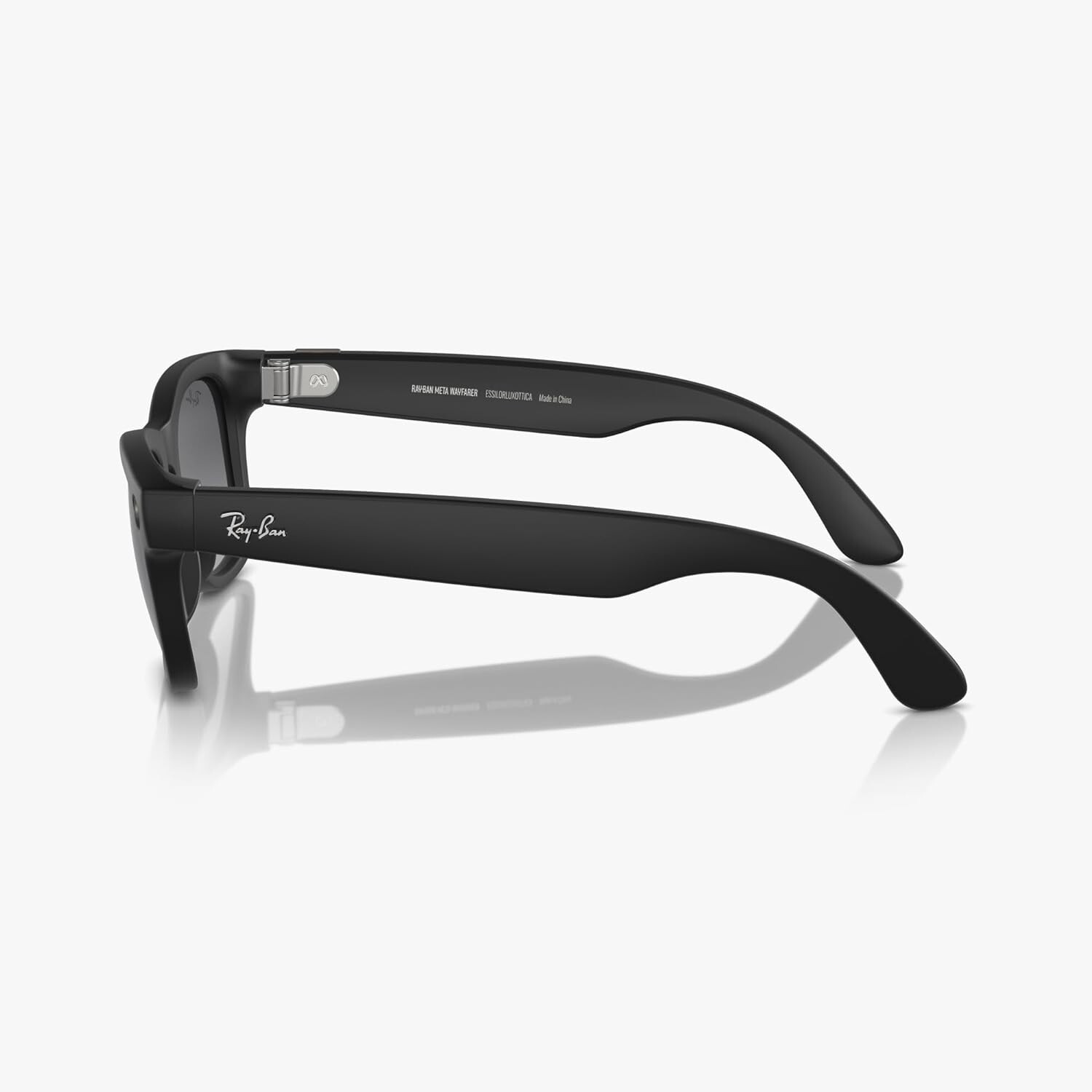 Pre-owned Ray Ban Ray-ban Meta Wayfarer Smart Glasses Matte Black Polarized Gradient Graphite