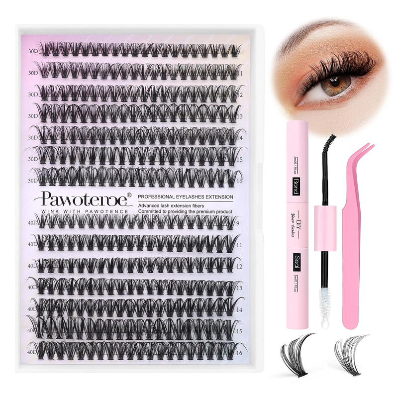 Pawotence Lash Extension Kit DIY 280pcs Lash Clusters Eyelash Extension Kit 9 1 eBay