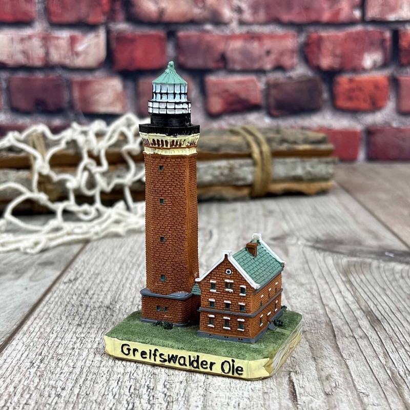 Greifswalder Oie 11cm Modell-Leuchtturm Maritime Dekoration