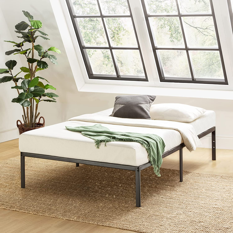 Best Price Mattress 14-Inch Metal Platform Beds W/ Heavy Duty Steel Slat Mattres