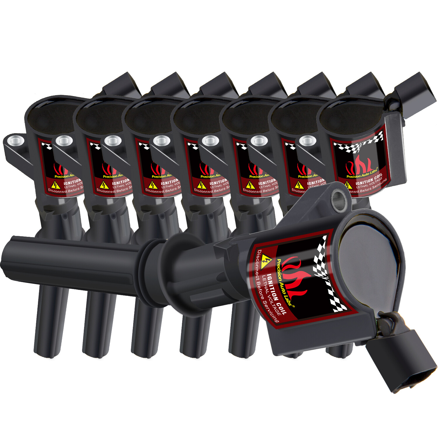 メグ3 Pack of 8 Ignition Coil w/Spark Plug SP493 For Mercury Grand