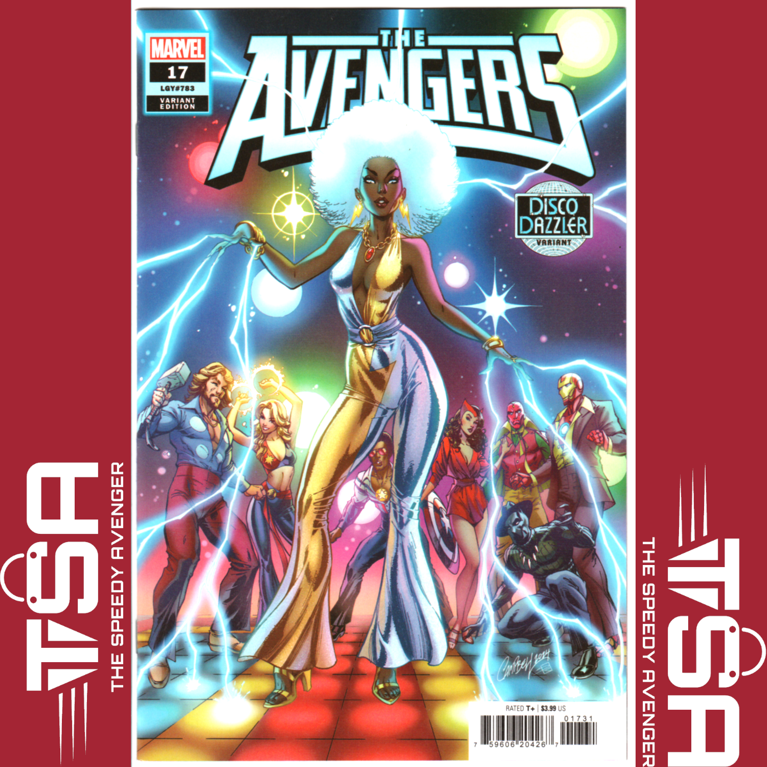 AVENGERS #17 (Vol 9) J. Scott Campbell Disco Dazzler Storm Variant 2024 Marvel