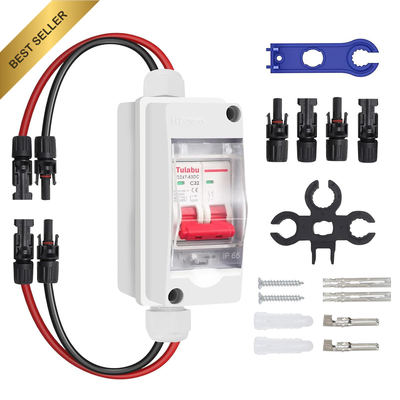 Solar Disconnect Switch, Miniature Circuit Breaker for Home with Upgraded Connec