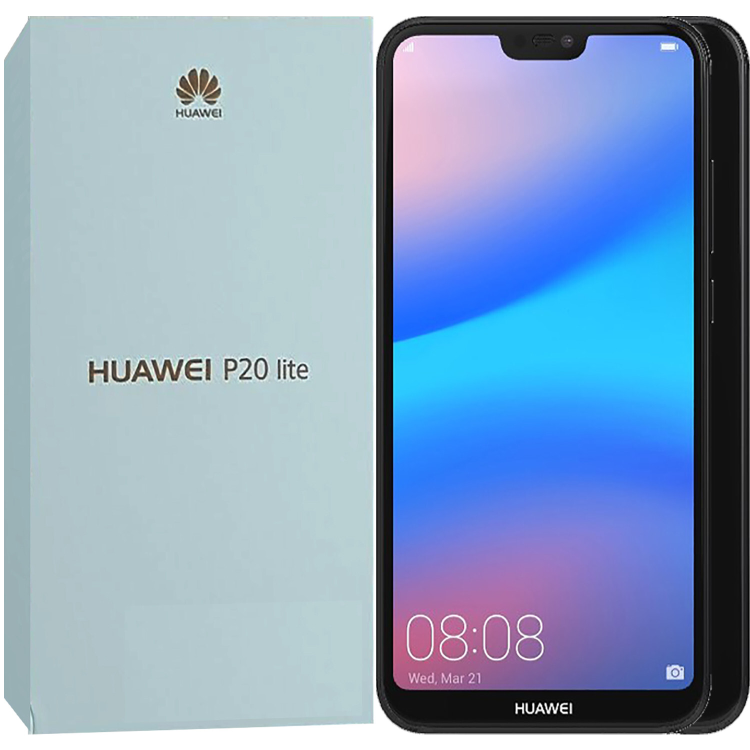 ANDROID - HUAWEI P20 Lite ミッドナイトブラック 32 GB SIMフリー Huawei P20 Lite - 64GB - Midnight Black (Unlocked