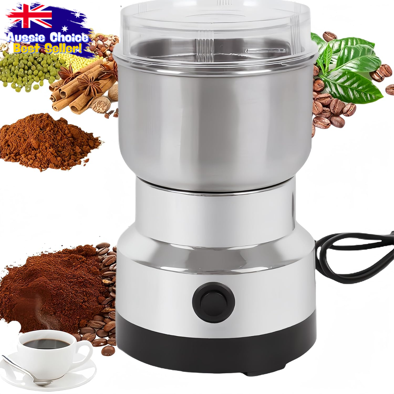 Stainless Steel Electric Coffee Grinder - Compact Herb Spice Mill 150W